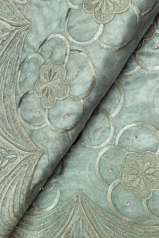 ORG001-GRY - Double Organza Lace - Grey