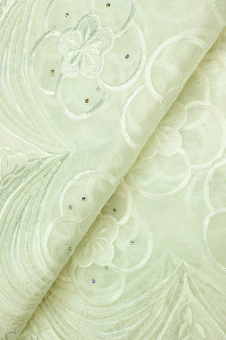 ORG001-WHT - Double Organza Lace - White