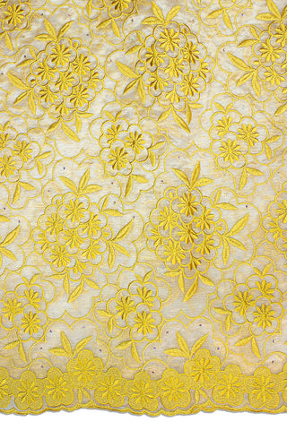 ORG003-WGD - Double Organza Lace - Sheer White & Gold