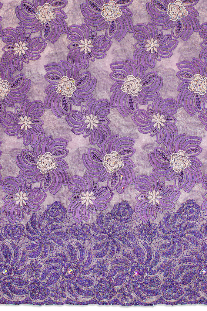 ORG004-LIL - Double Organza Lace - Lilac & Purple