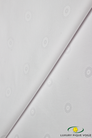 PQV001-WHT - Pique Voile - White (5 yards)