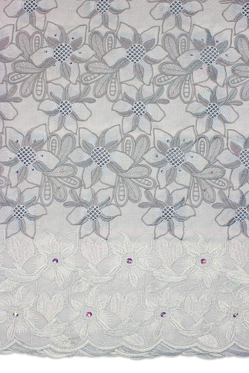 PSL040-GRY - Premier Swiss Voile Lace - Light Grey & Ash Grey