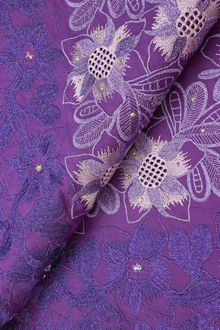 PSL040-PUR - Premier Swiss Voile Lace - Purple & Lilac