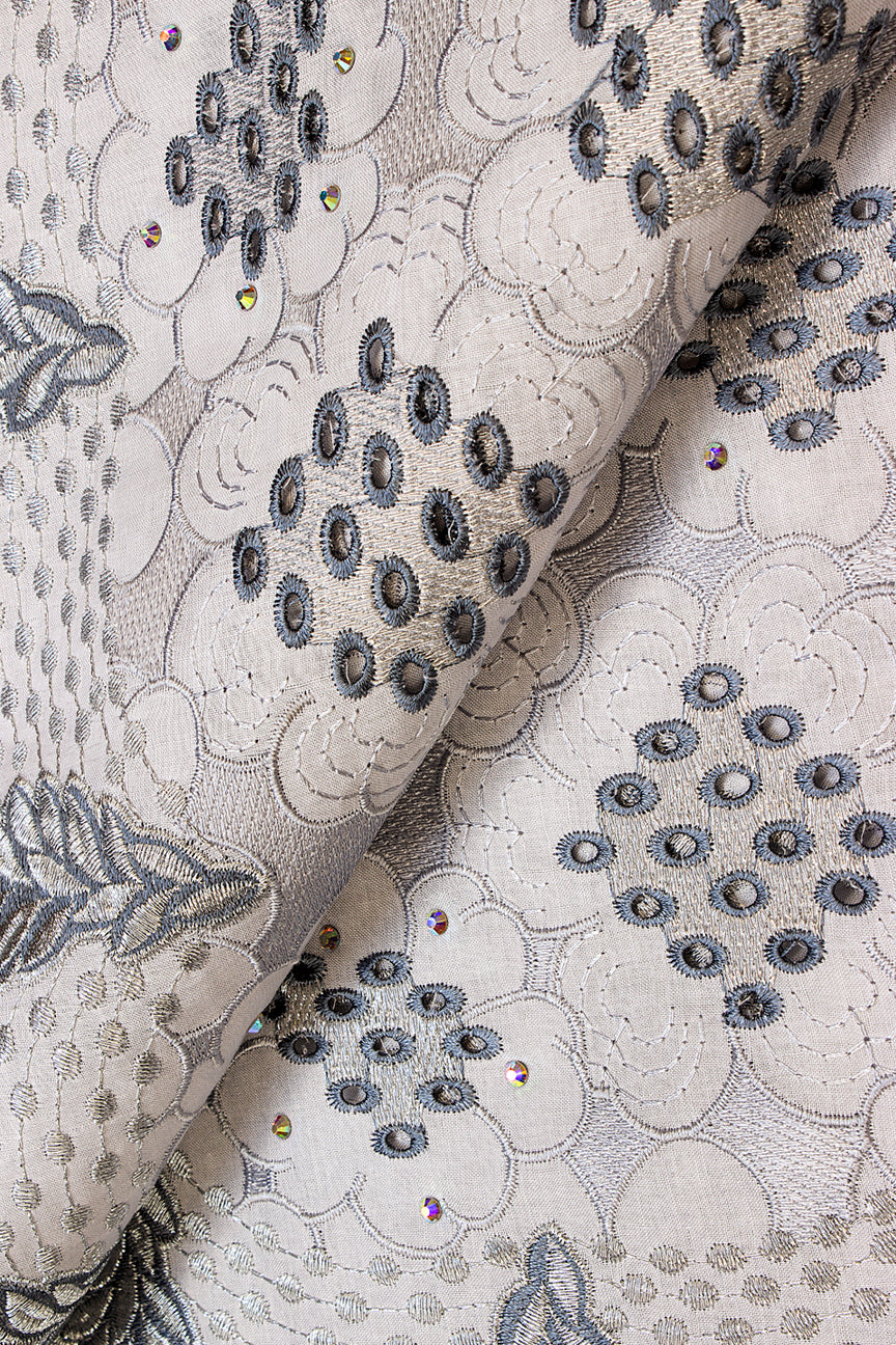 PSL047-GRY - Premier Swiss Voile Lace - Grey