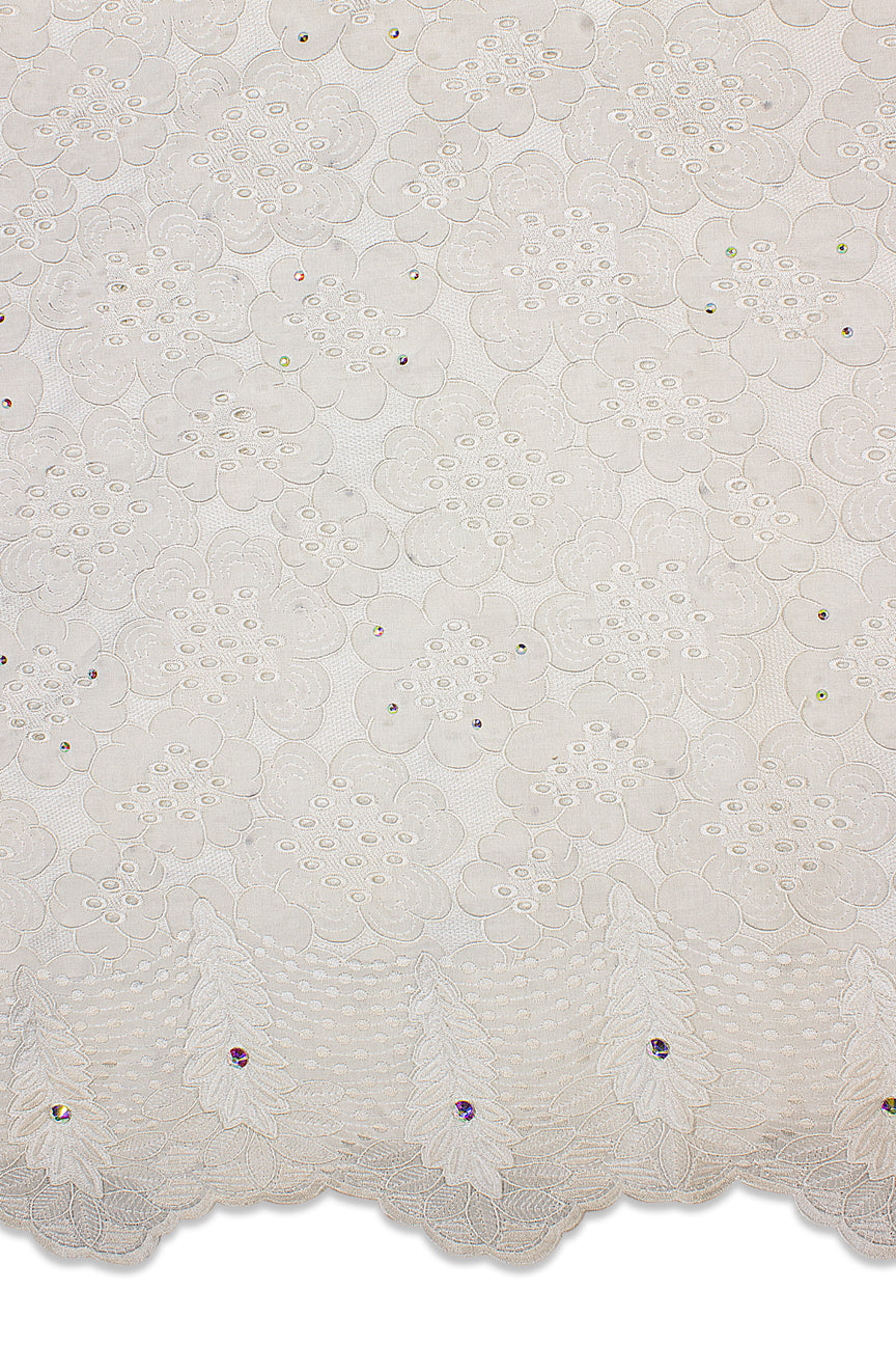 PSL047-WHT - Premier Swiss Voile Lace - White