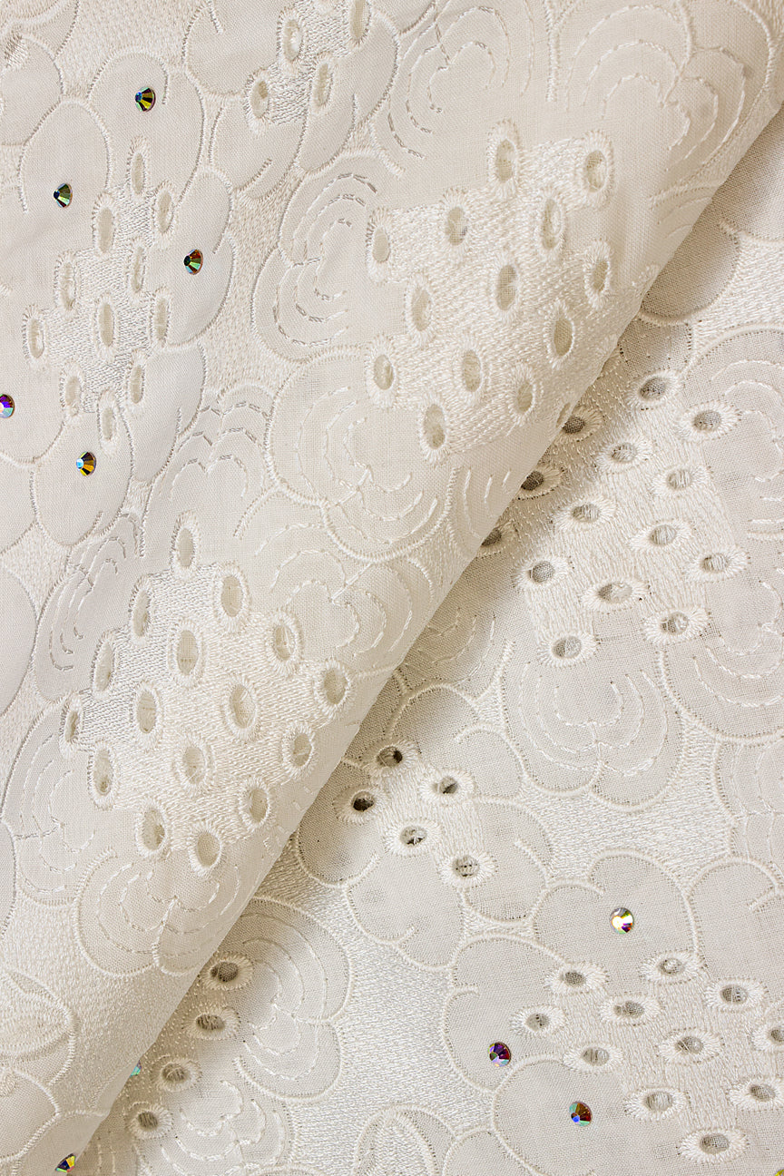 PSL047-WHT - Premier Swiss Voile Lace - White