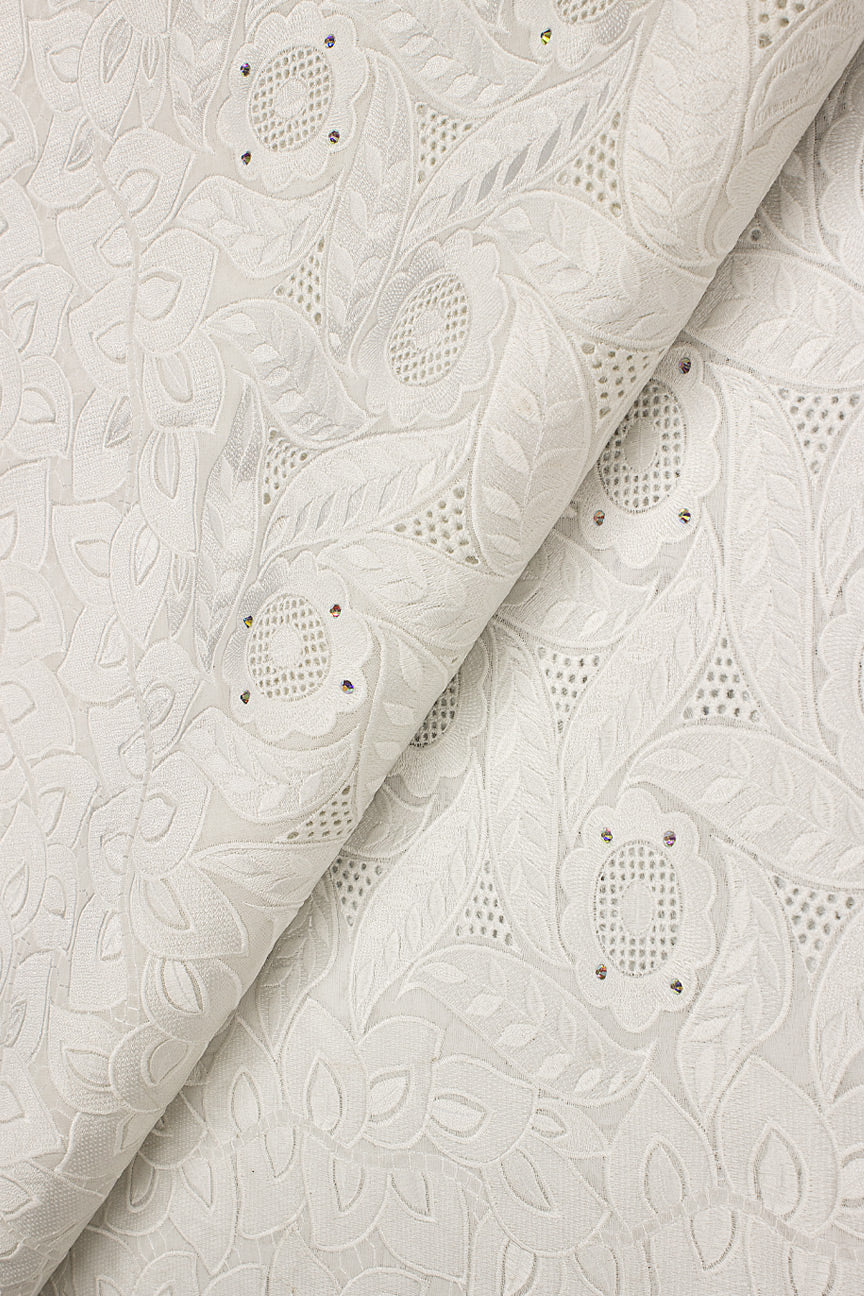 PSL059-WHT - Premier Swiss Voile Lace - White