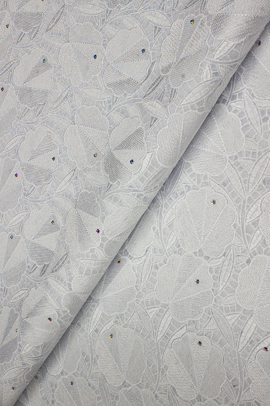 PSL064-WHT - Premier Swiss Net Lace - White