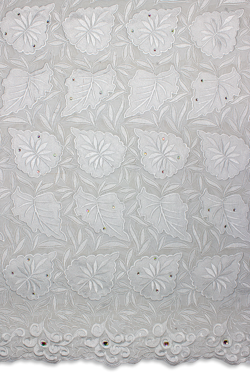 PSL073-WHT - Premier Swiss Voile Lace - White
