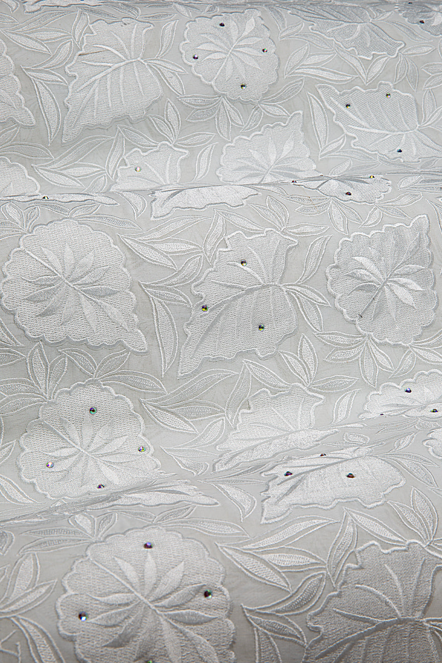 PSL073-WHT - Premier Swiss Voile Lace - White