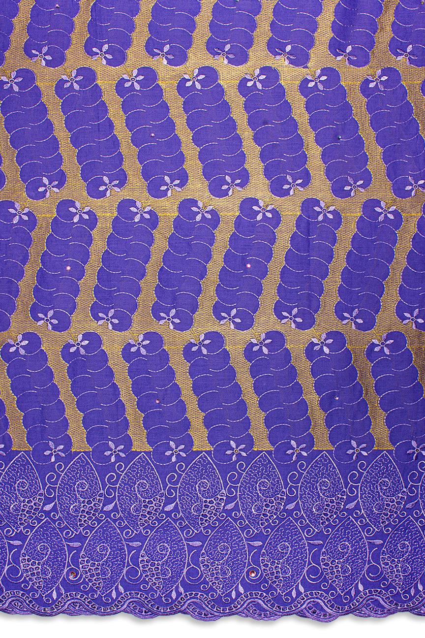 PSL076-LAV - Premier Swiss Voile Lace - Lavender & Gold