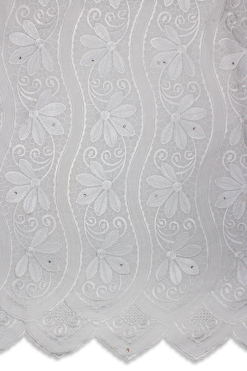 PSL078-WHT - Premier Swiss Voile Lace - White