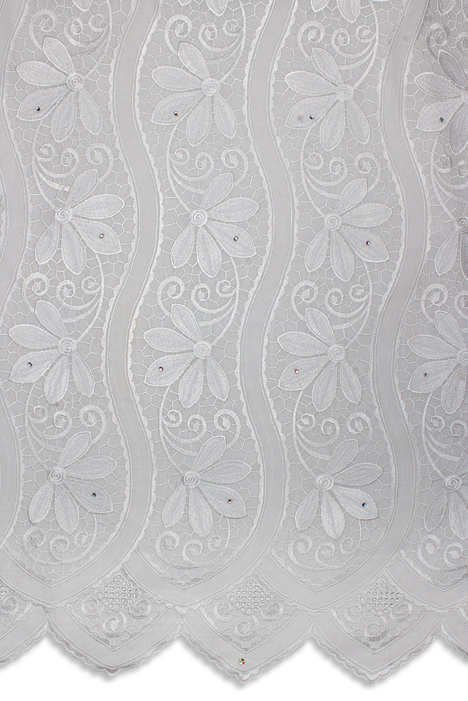 PSL078-WHT - Premier Swiss Voile Lace - White