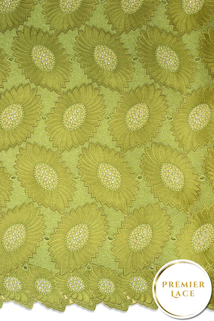 PSL081-OLV - Premier Swiss Voile Lace - Olive Green