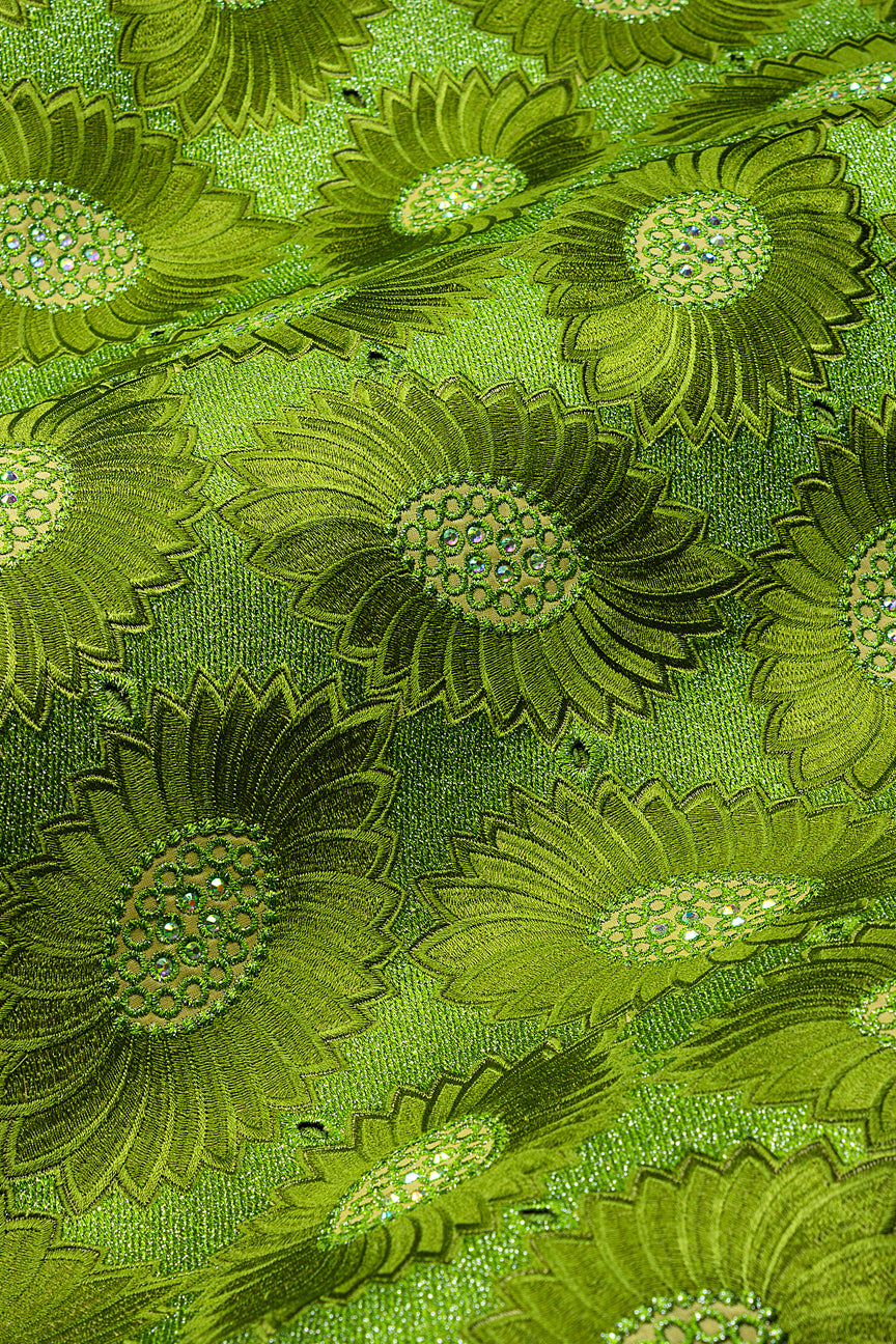 PSL081-OLV - Premier Swiss Voile Lace - Olive Green