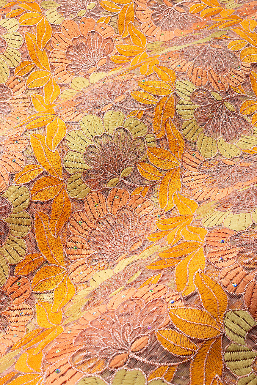 PSL082-PCH - Premier Swiss Net Lace – Peach, Apricot & Beige
