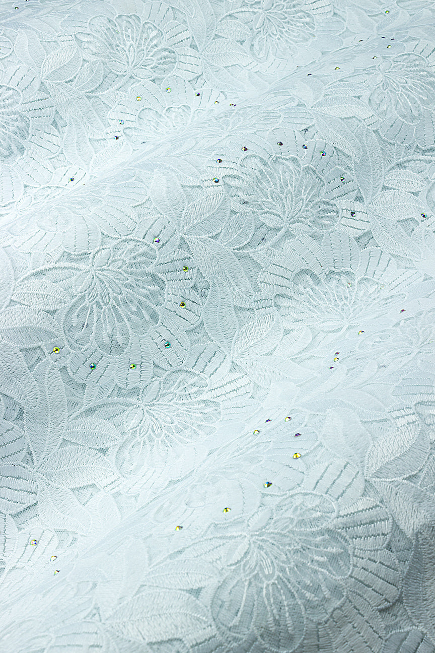 PSL082-WHT - Premier Swiss Net Lace - White