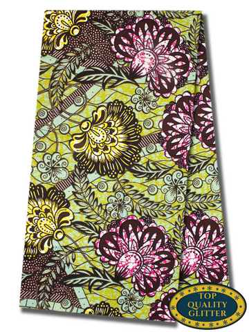QWG037 - Top Quality Glitter Wax Print