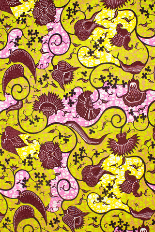 QWG038 - Top Quality Glitter Wax Print