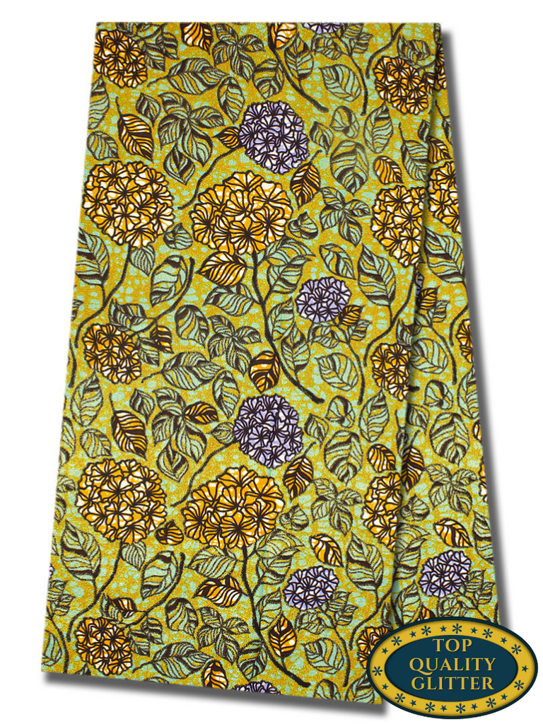 QWG043 - Top Quality Glitter Wax Print
