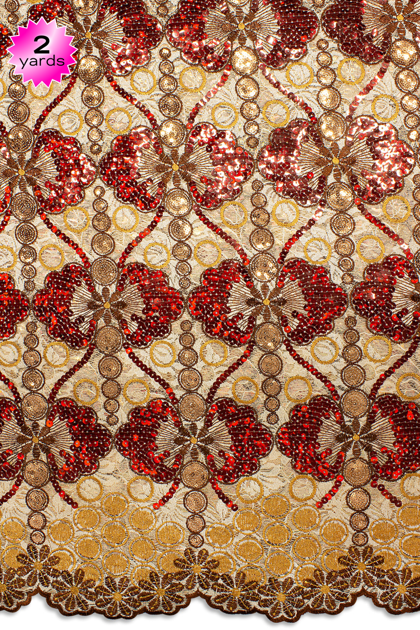 RMT415 - Big Sequined Lace (2 yards)