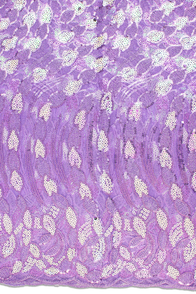 SQL057-LIL - Sequined French Lace - Lilac