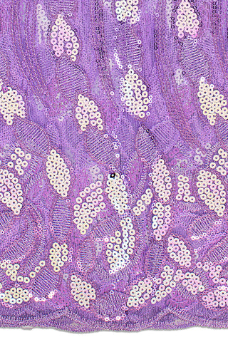 SQL057-LIL - Sequined French Lace - Lilac