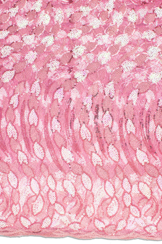 SQL057-PNK - Sequined French Lace - Pink