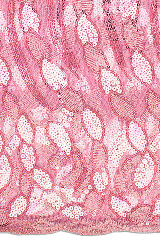 SQL057-PNK - Sequined French Lace - Pink