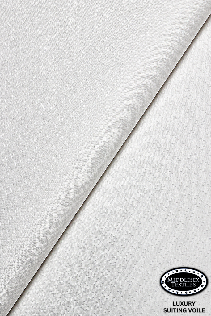 STV052-WHT - Middlesex Luxury Suiting Voile - White (5 yards)
