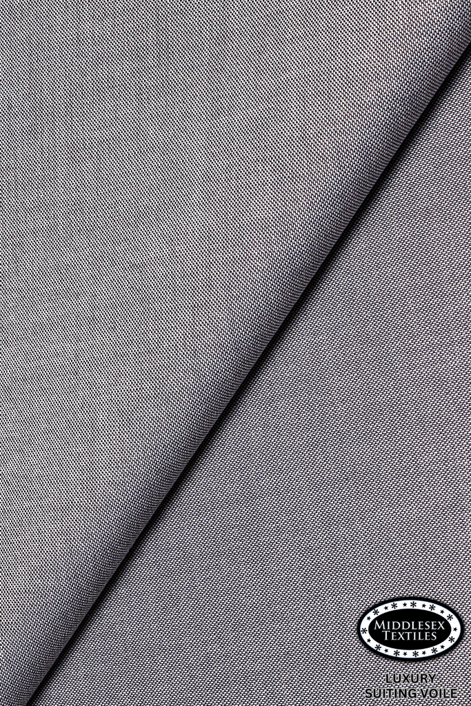 STV055-GRY - Middlesex Luxury Suiting Voile - Grey (5 yards)