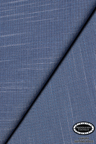 STV059-STB - Middlesex Luxury Suiting Voile - Steel Blue (5 yards)