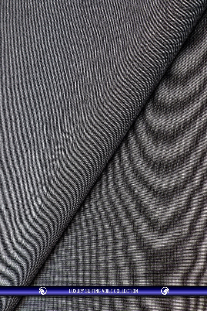 STV063-GYM - Luxury Suiting Voile - Grey Melange (5 yards)