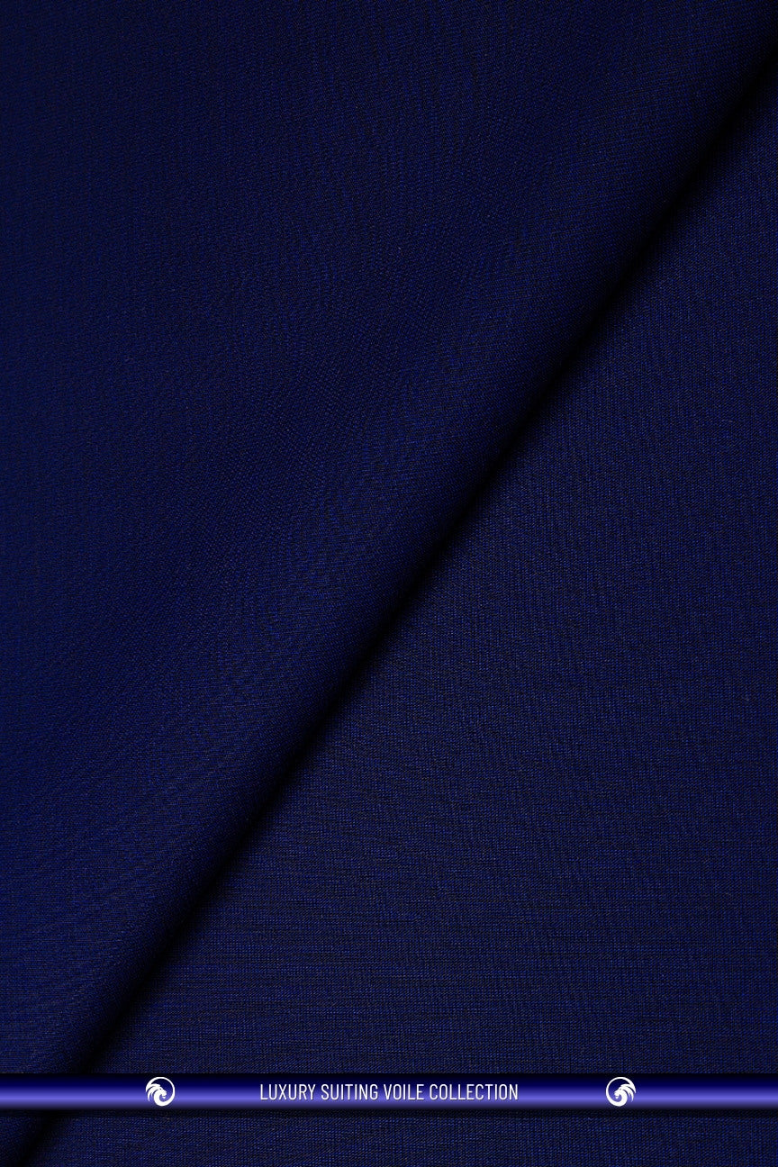 STV063-MDB - Luxury Suiting Voile - Midnight Blue (5 yards)