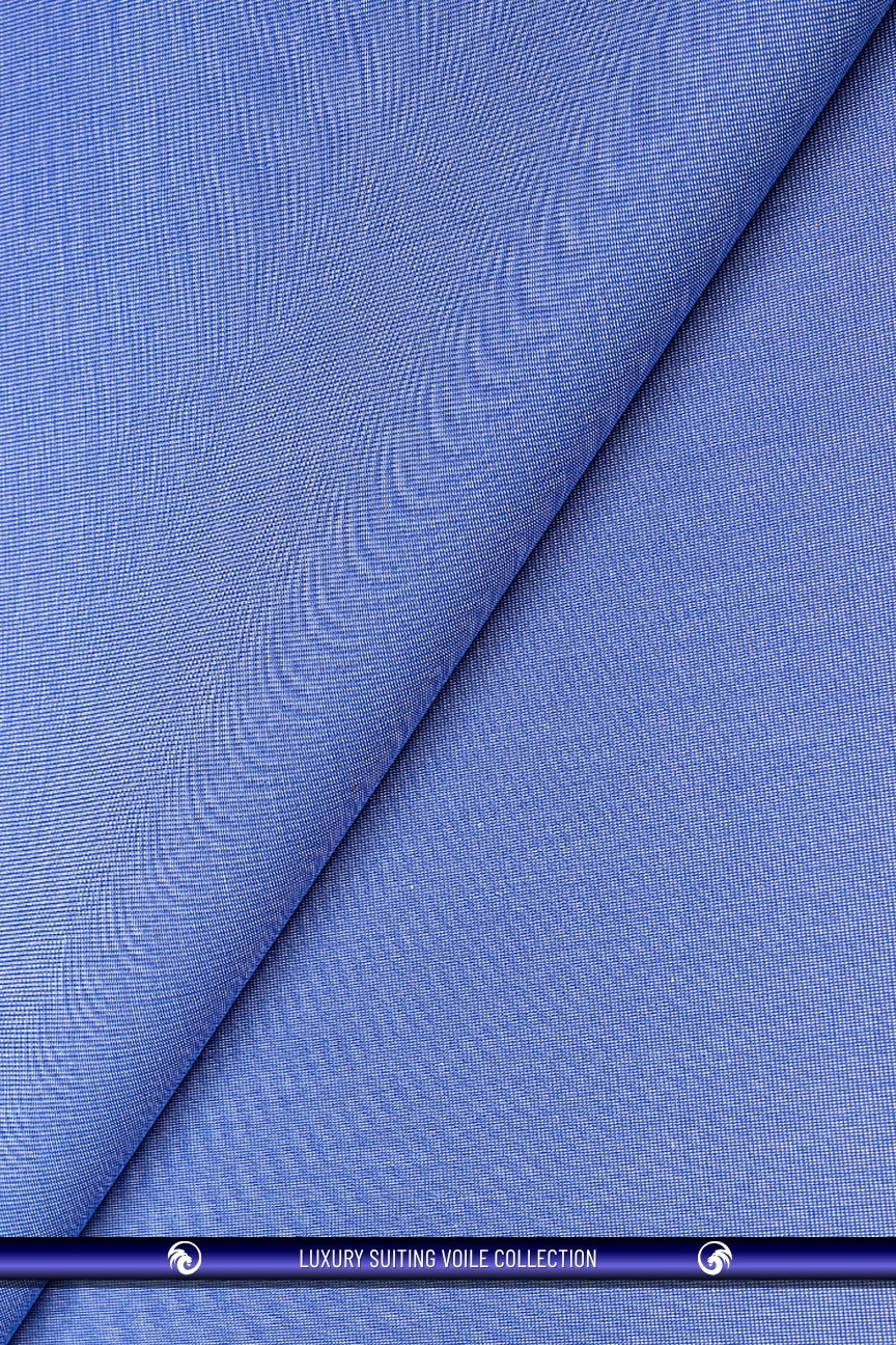 STV063-SBL - Luxury Suiting Voile - Sea Blue (5 yards)