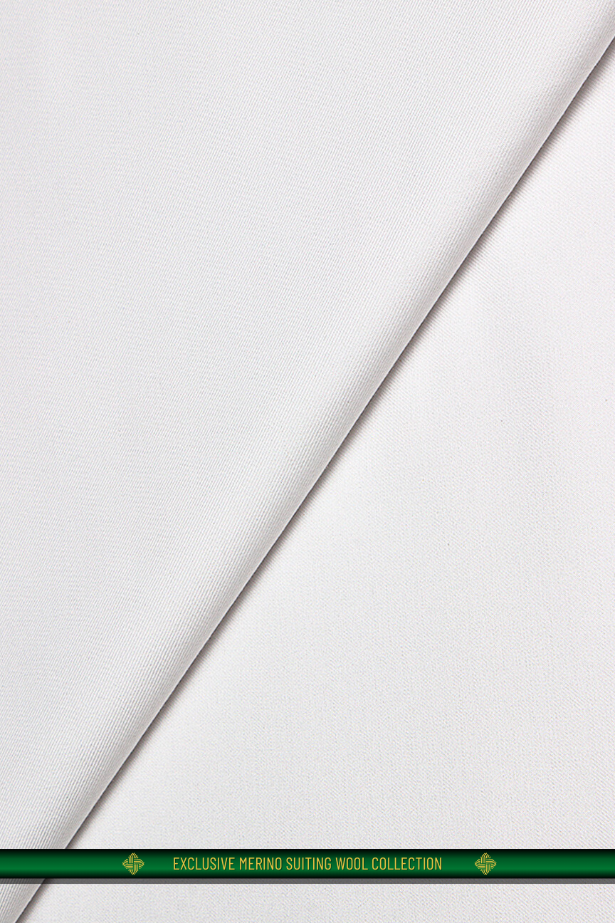 SWL002-WHT - Light Suiting Wool - White