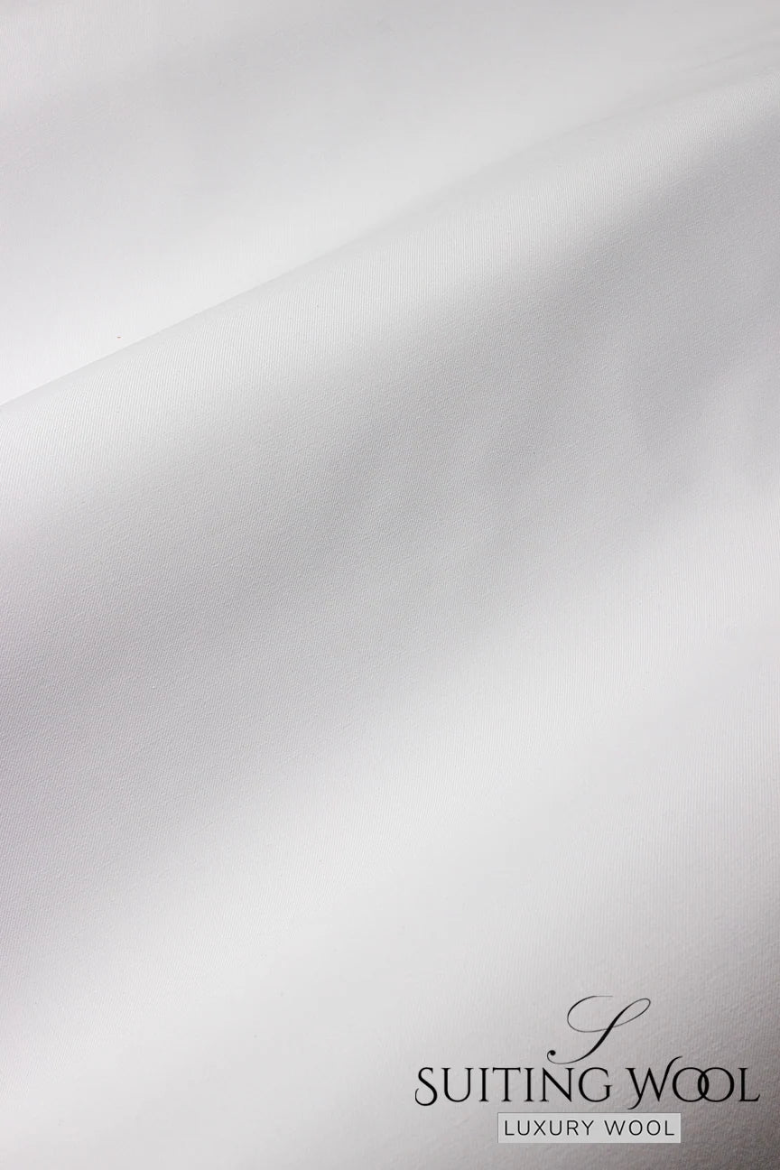 SWL004-WHT - Superfine Suiting Wool - White (5 yards)