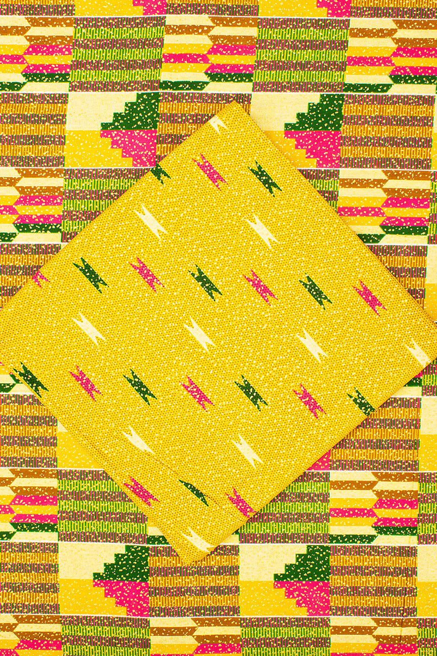 TPG003 - Kenté Gold Wax Print (4+2 yards)