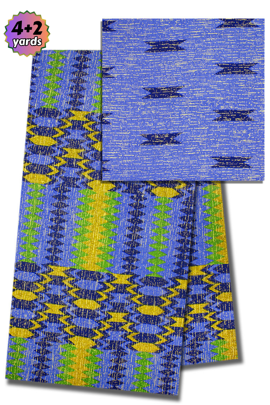 TPG007 - Kenté Gold Wax Print (4+2 yards)