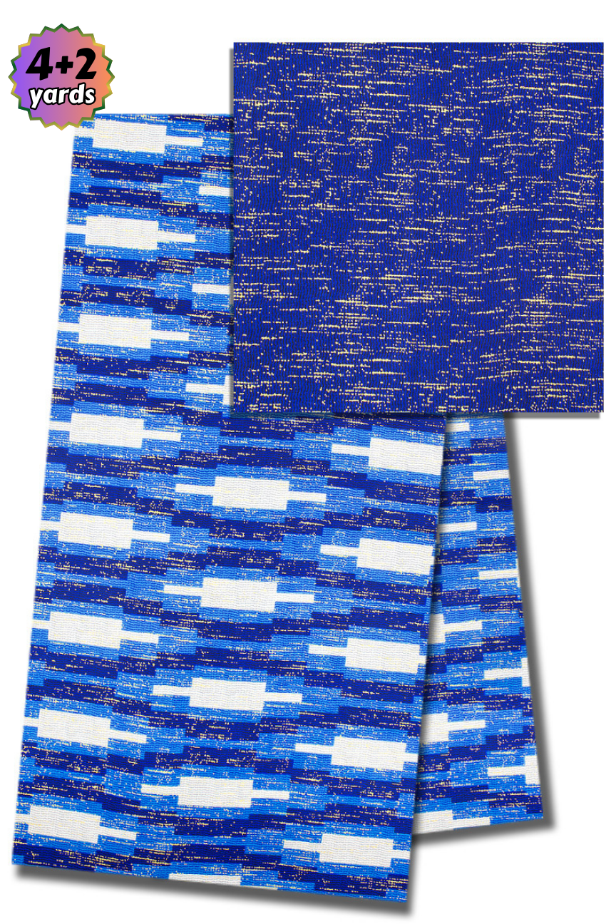 TPG013 - Kenté Gold Wax Print (4+2 yards)