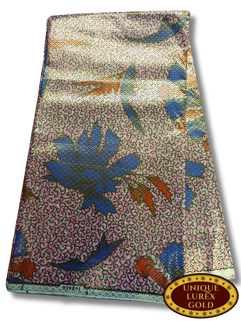 ULG005 - Unique Lurex Gold Wax Print