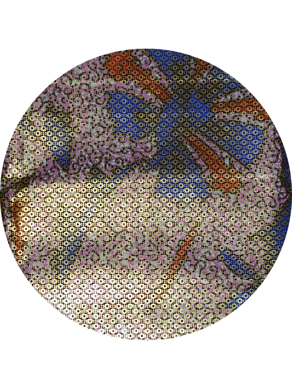 ULG005 - Unique Lurex Gold Wax Print
