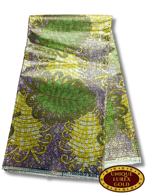 ULG009 - Unique Lurex Gold Wax Print