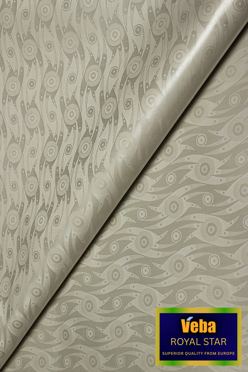 VBB254-PGN - VEBA 'Royal Star' Bazin Brocade (5 yards) - Pastel Green