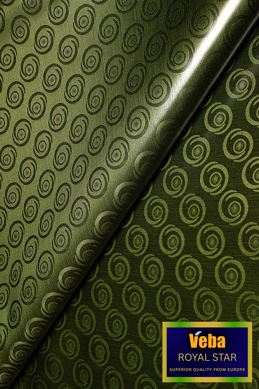 VBB260-FGN - VEBA 'Royal Star' Bazin Brocade (5 yards) - Dark Forest Green