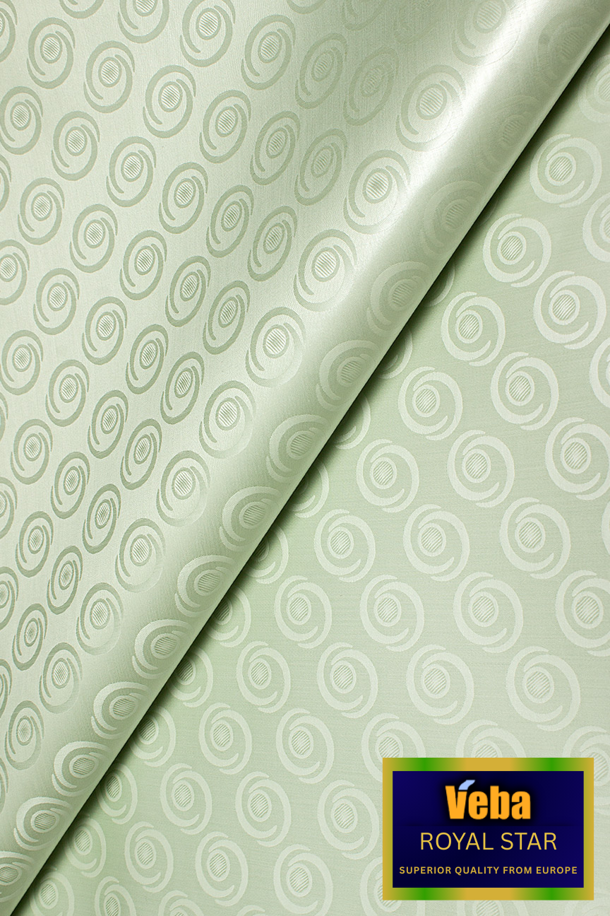 VBB260-PGN - VEBA 'Royal Star' Bazin Brocade (5 yards) - Pastel Green