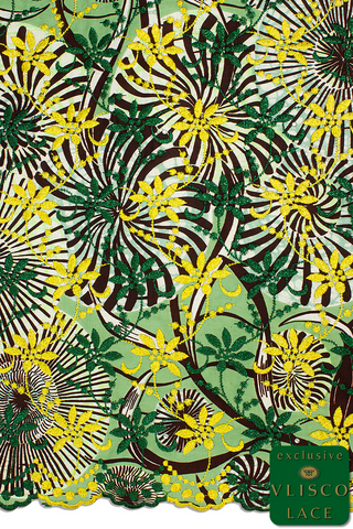 VLL168 - Exclusive Vlisco Holland Wax Embroidered Lace