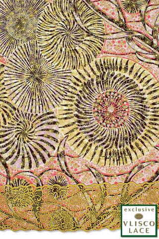 VLL171 - Exclusive Vlisco Holland Wax Embroidered Lace