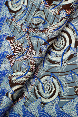 VLL176 - Exclusive Vlisco Holland Wax Embroidered Lace