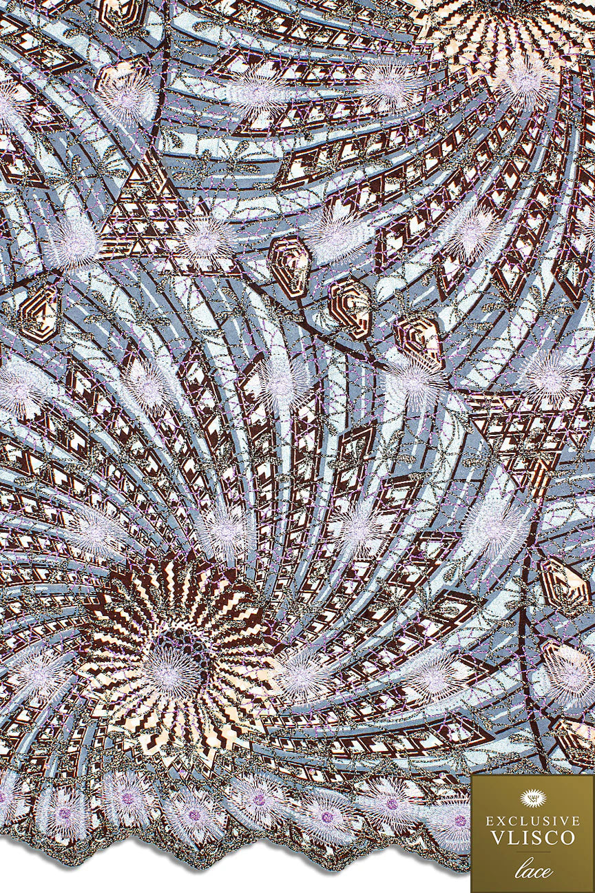 VLL185 - Exclusive Vlisco Holland Wax Embroidered Lace